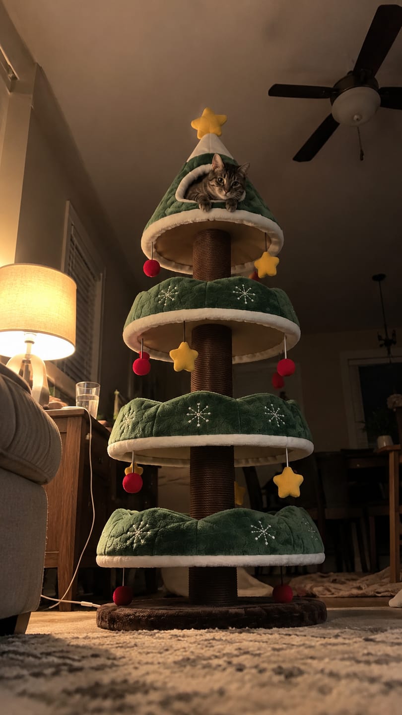 Customer photo review of Christmas Tree For Your Cat