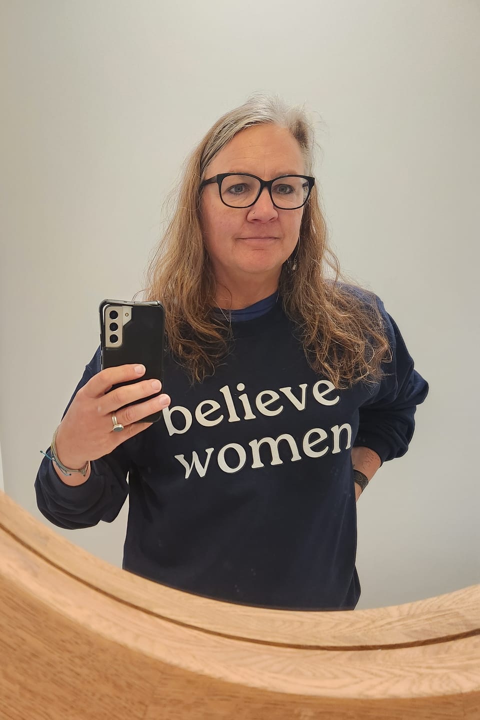 Customer photo review of Believe Women Sweatshirt
