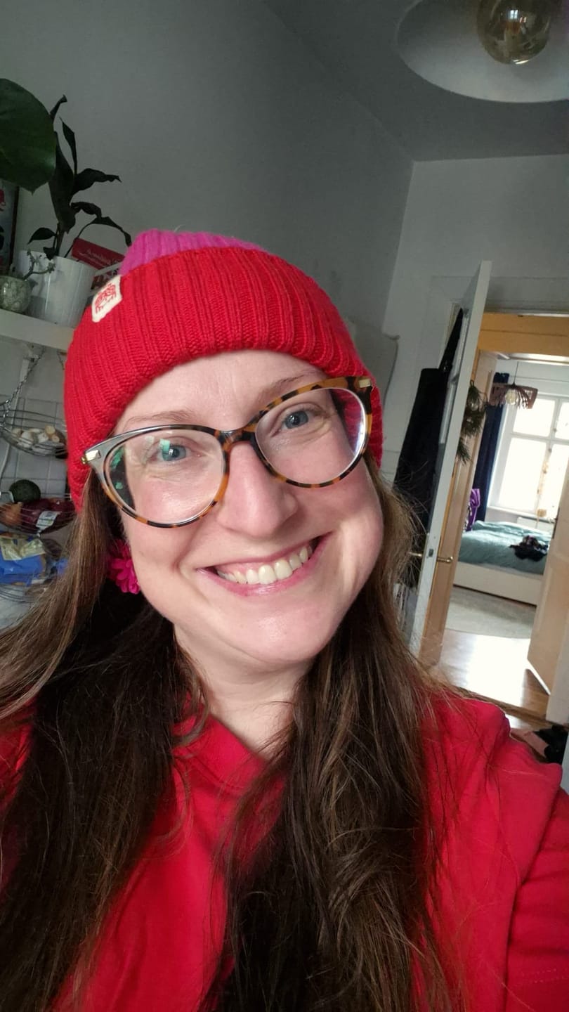 Customer photo review of Strickmütze Block Pink