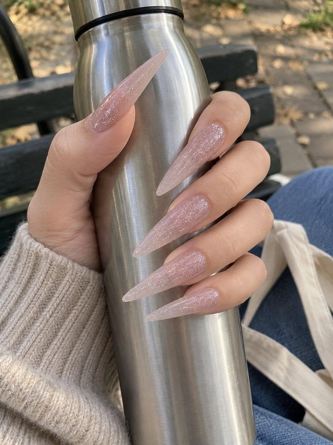Customer photo review of Sugar Veil | Extra-Long Stiletto