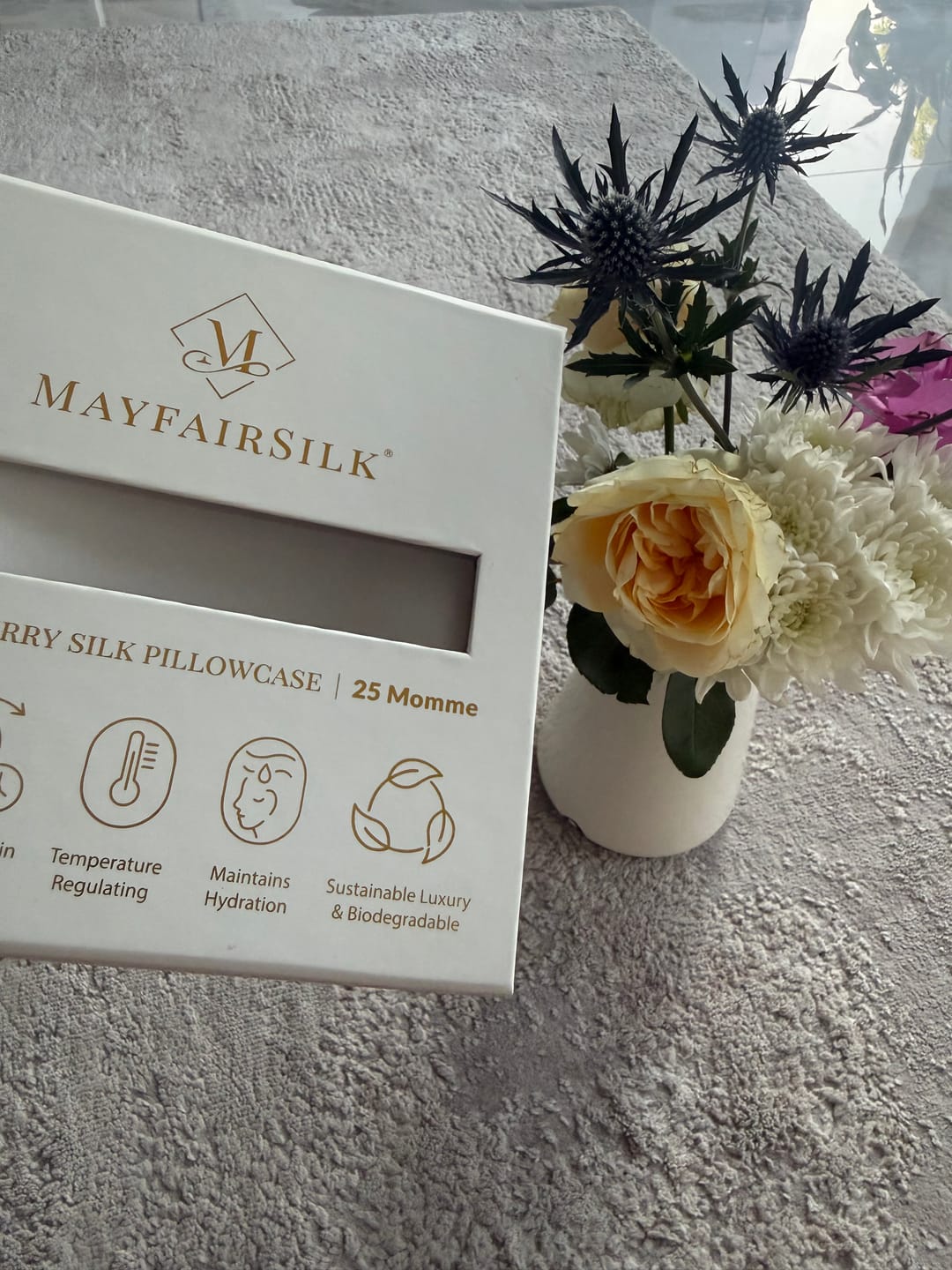 Customer photo review of Ivory Pure Silk Pillowcase