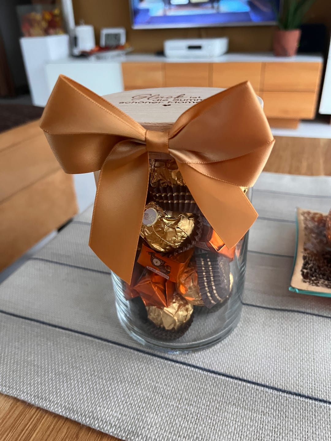 Customer photo review of Geschenk-Glas "Alles Liebe für dich"