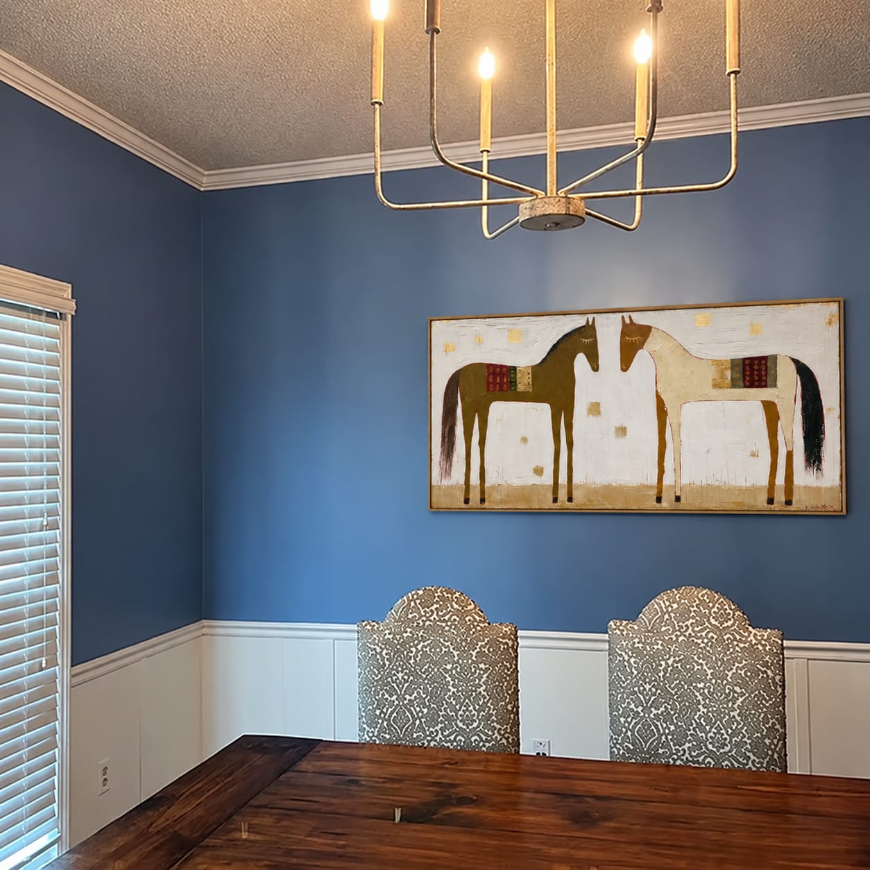Customer photo review of Golden Accord-Two Horse Painting