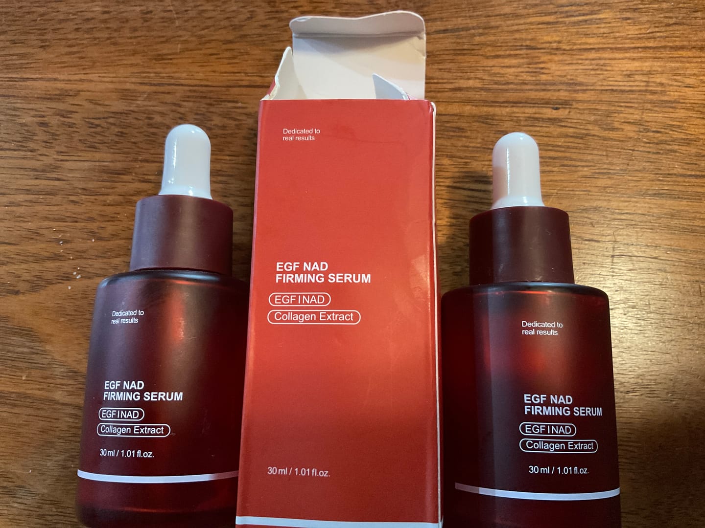 Customer photo review of Zentra Korean EGF NAD+ Firming Serum