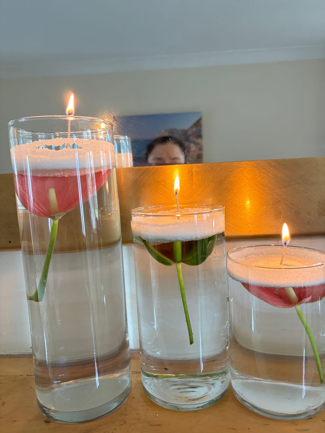 Customer photo review of Candlera 3-Glass Cylinder Set