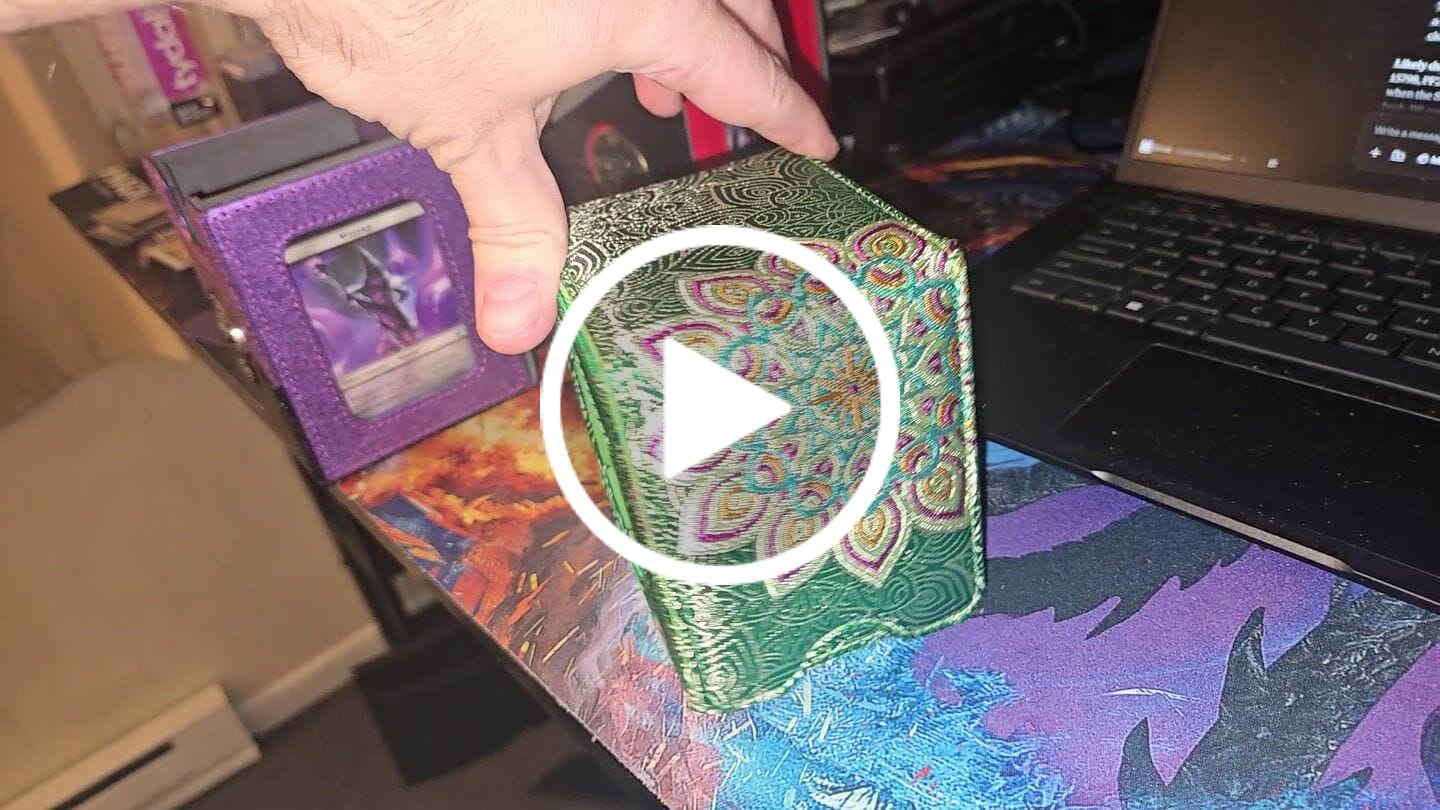 Customer video review of Satin Deck Box Fits 100+ (Cyan)