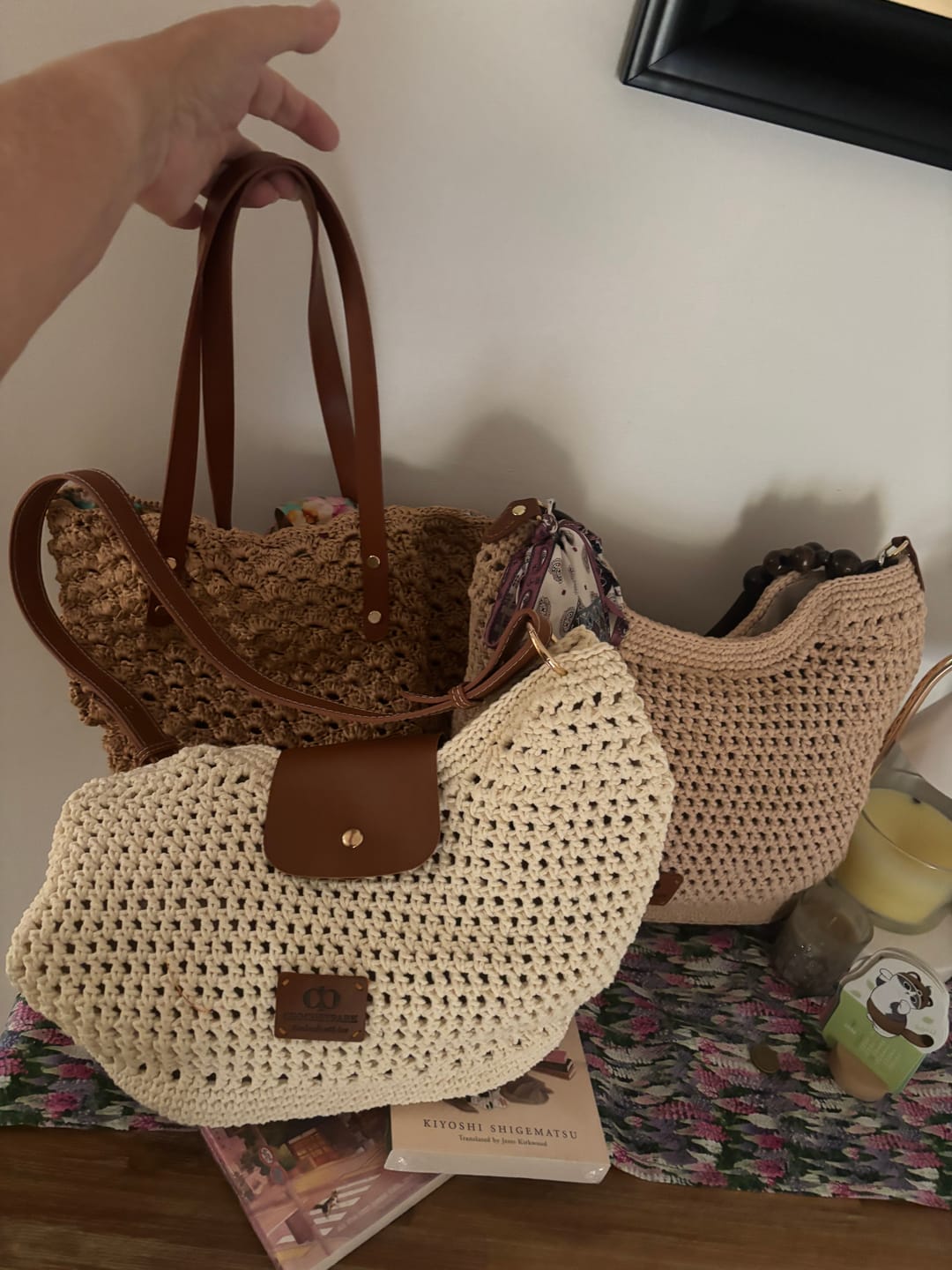 Customer photo review of Sunny Beach Tote crochet kit