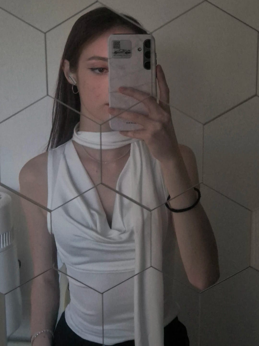Customer photo review of Camille Draped Halter Top