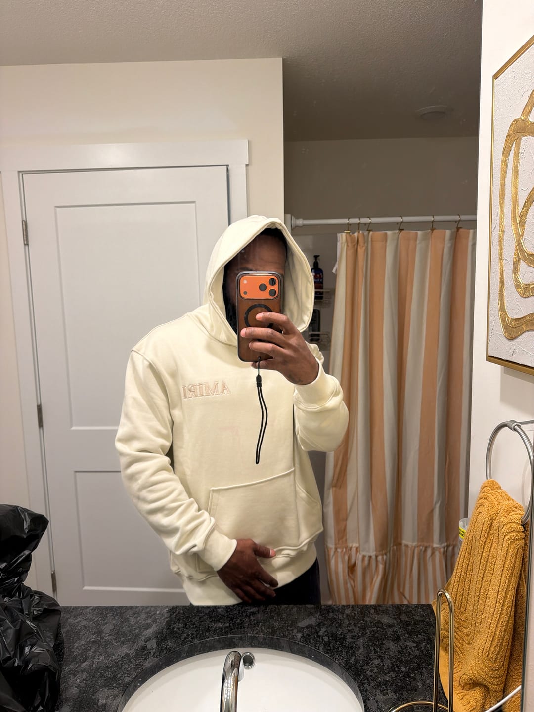 Customer photo review of Amiri Core Logo-Embroidered Cotton Hoodie