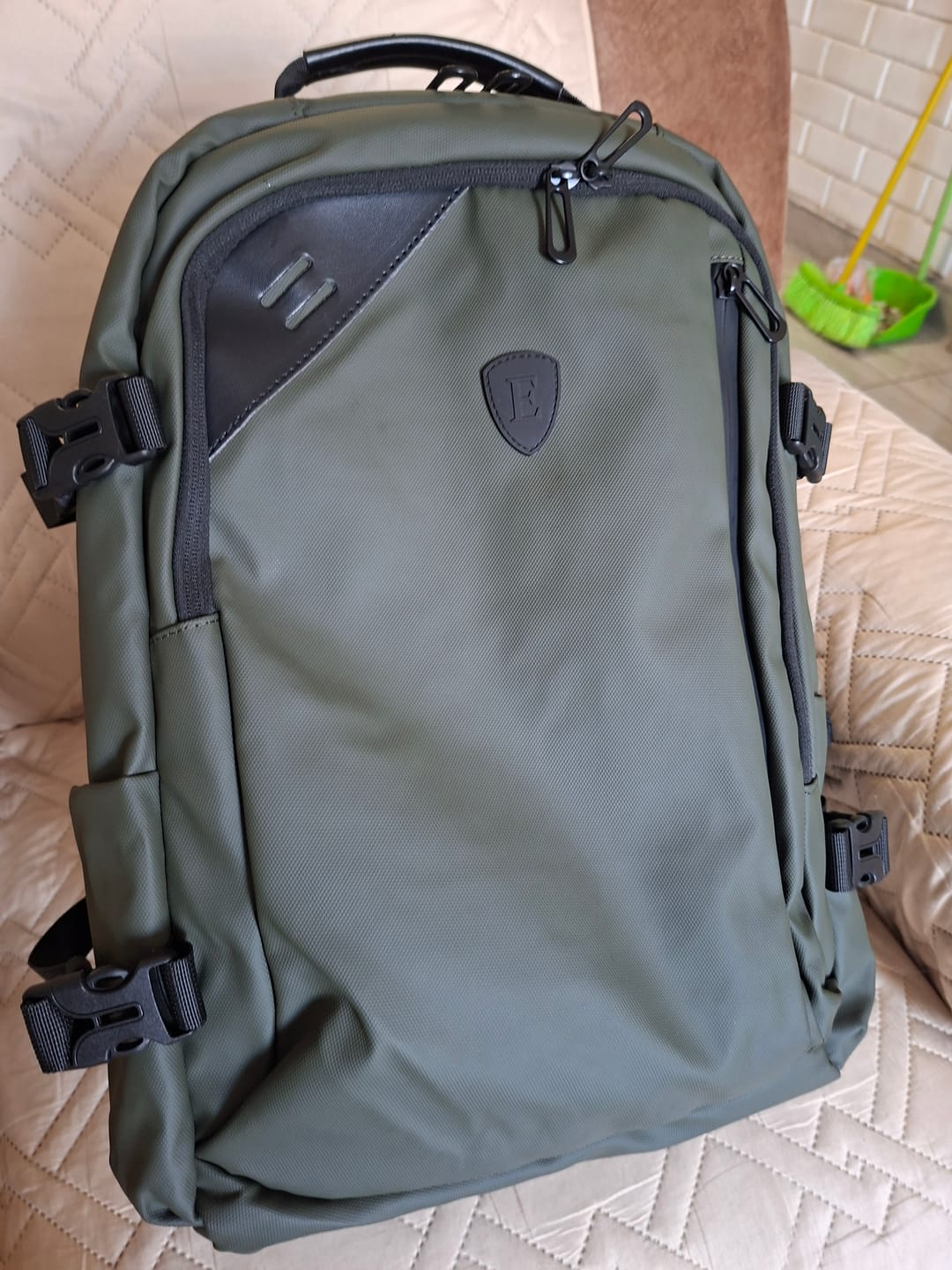 Customer photo review of Tech Backpack Green