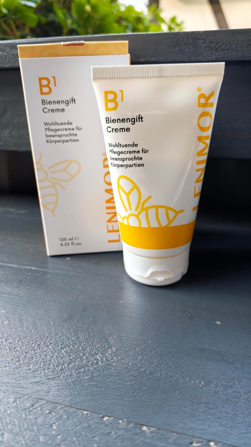 Customer photo review of Bienengift Creme mit Arnika & Teufelskralle, kühlend, 125 ml