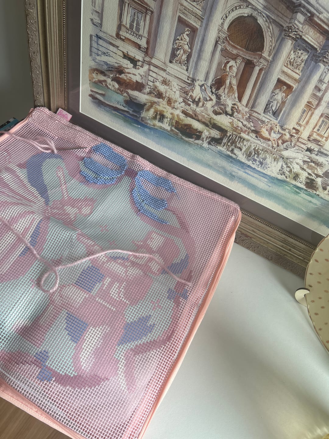 Customer photo review of BARBIE™ & NUTCRACKER - Tapestry Needlepoint Cushion Kit