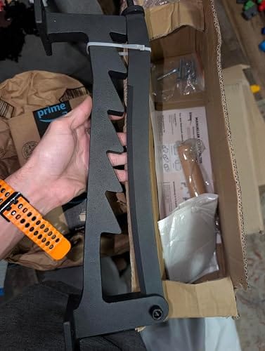 Customer photo review of Wall Mounted Kindling Splitter | High Carbon Steel Firewood Cutter | Lever Action, Axe-Free Log Splitter