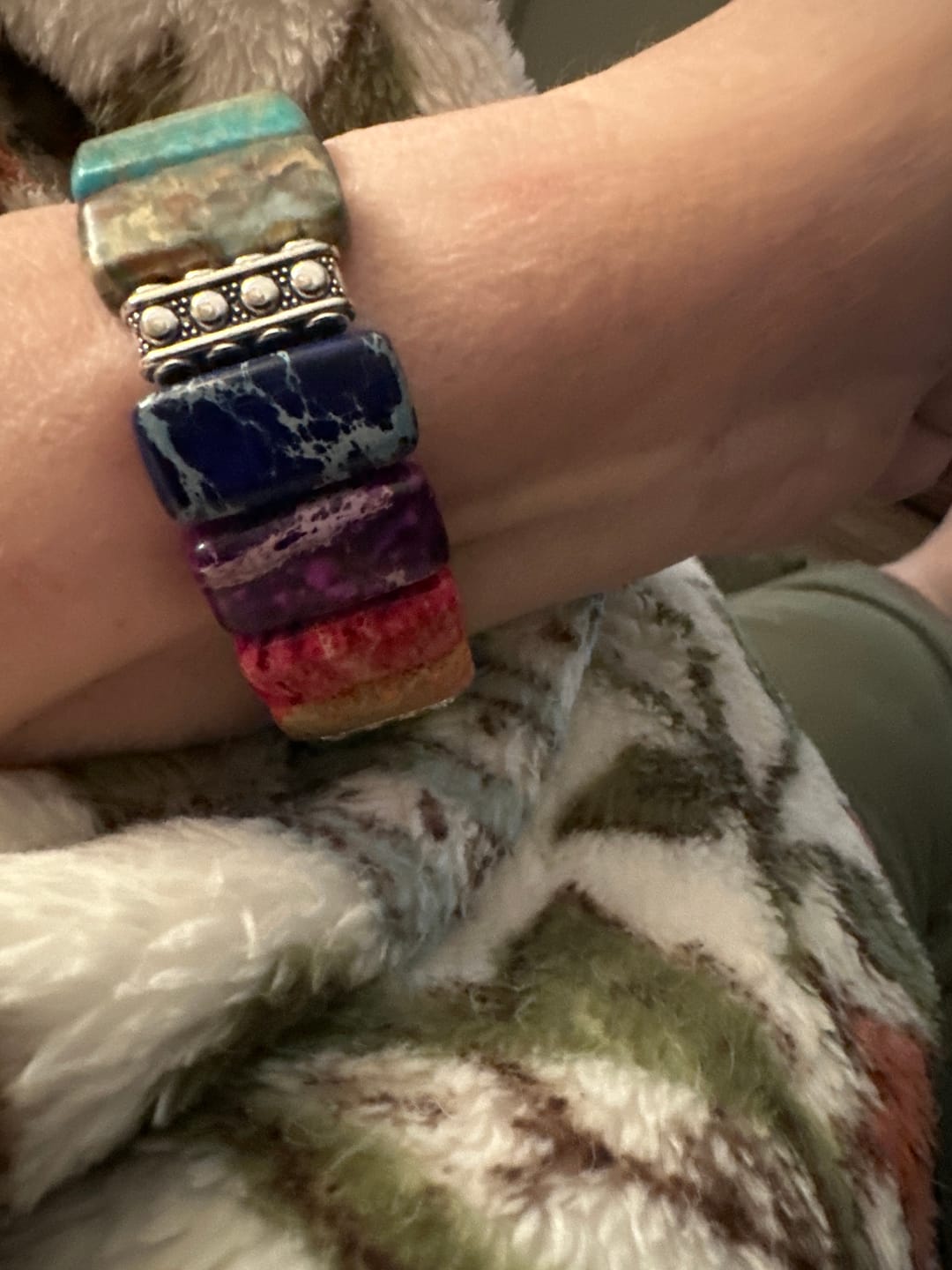 Customer photo review of Chic Chakra Stretch Apple Watch Strap
