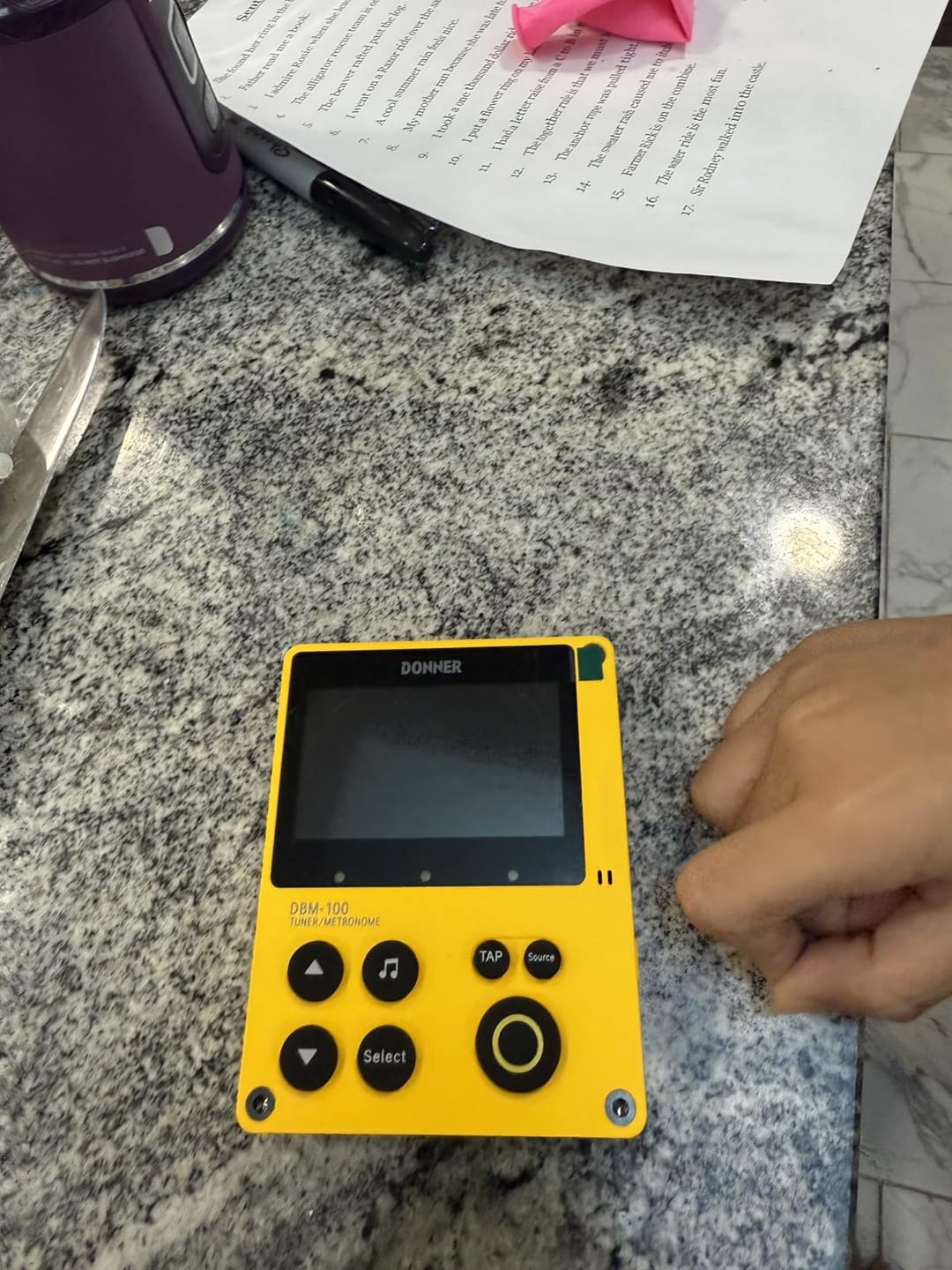 Customer photo review of Donner DBM-100 Métronome Accordeur 3-en-1 Rechargeable