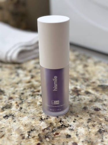 Customer photo review of Teeth Whitening Bundle: V34 Colour Corrector Serum + Dazzling White Pen