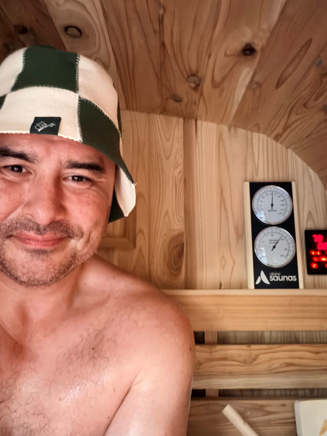 Customer photo review of The Koala Sauna Hat