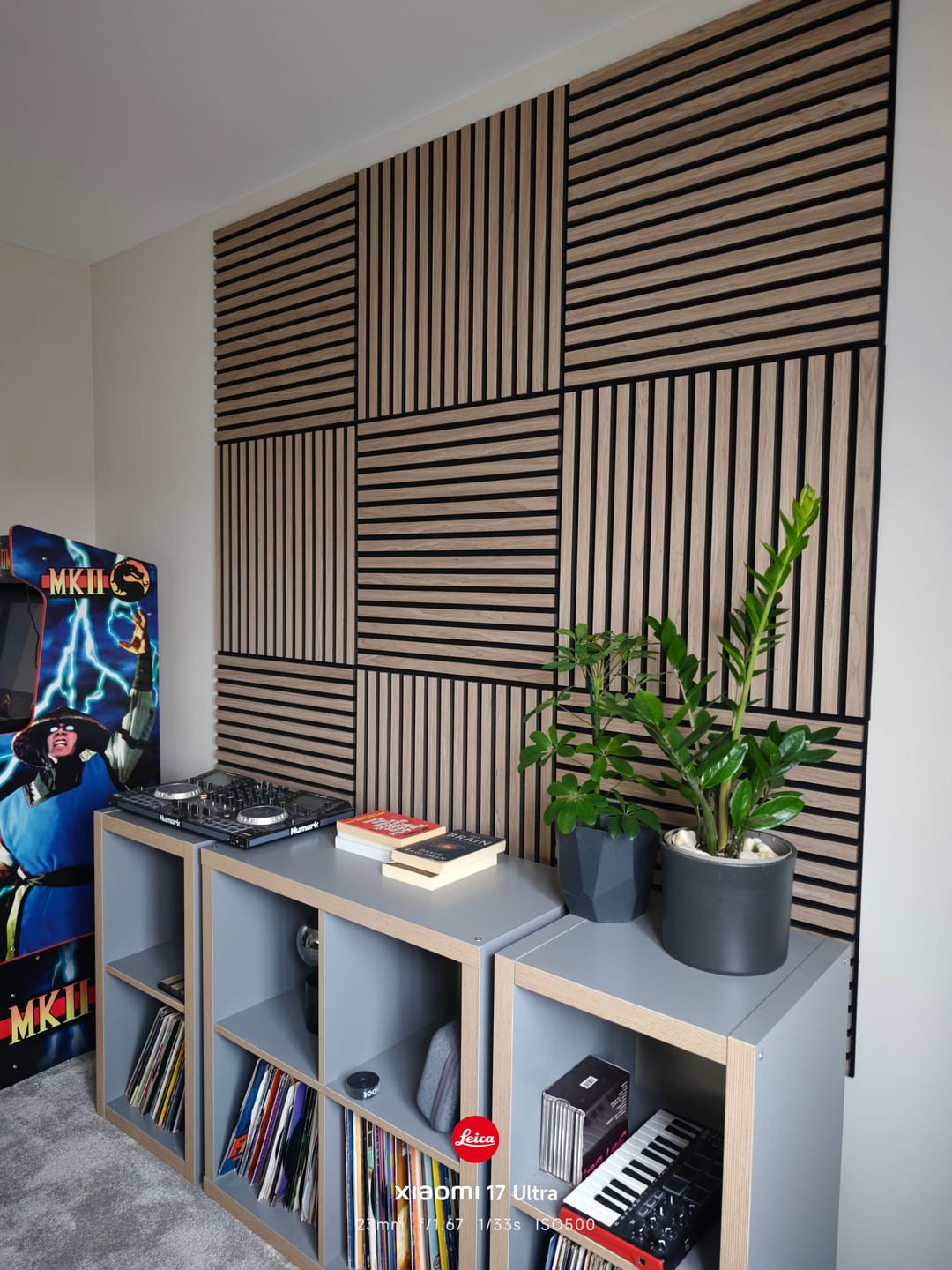 Customer photo review of SlatWall Acoustic Mini Walnut Slatted Wall Panel