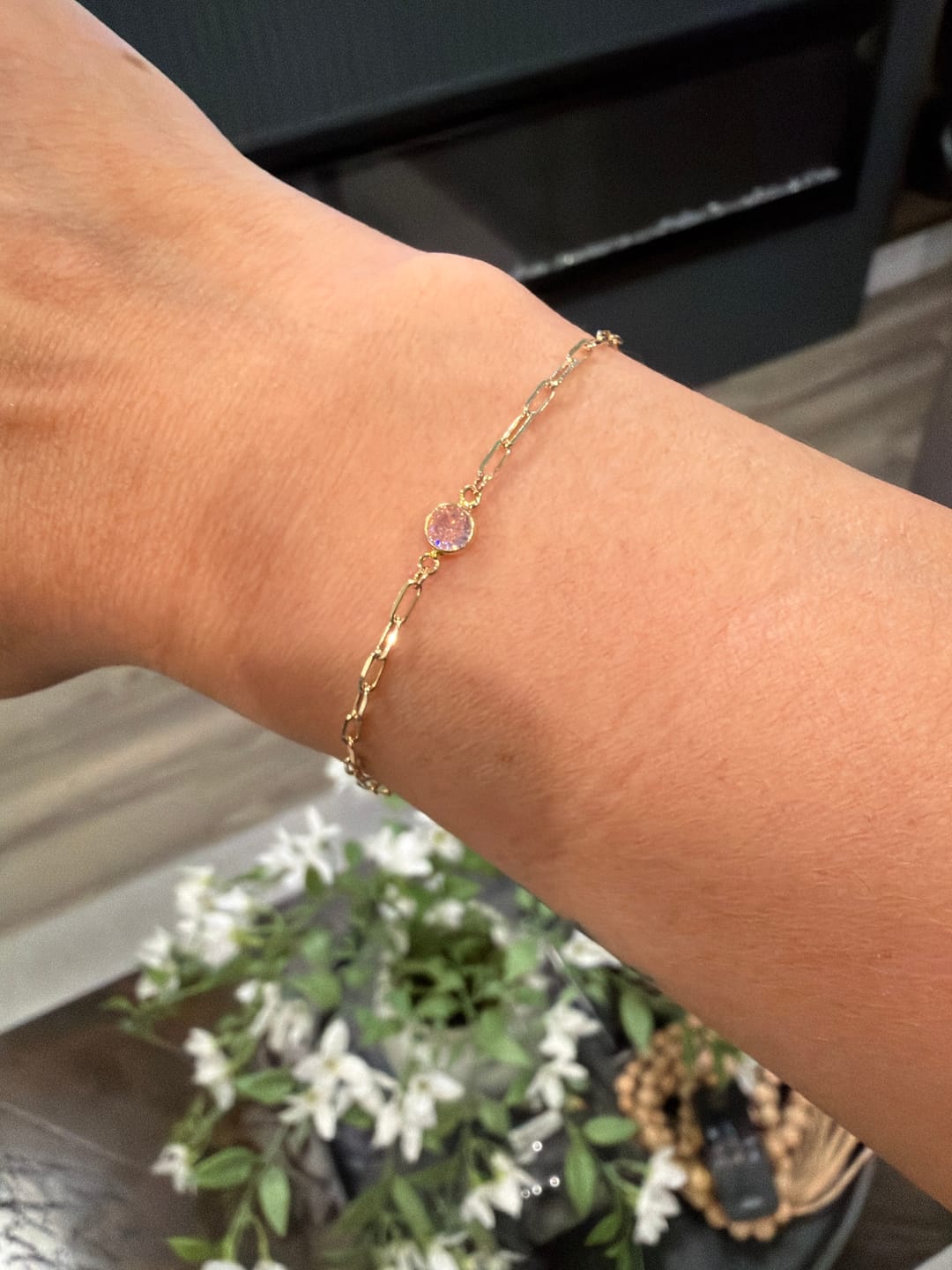 Customer photo review of Gold filled Birthstone charm