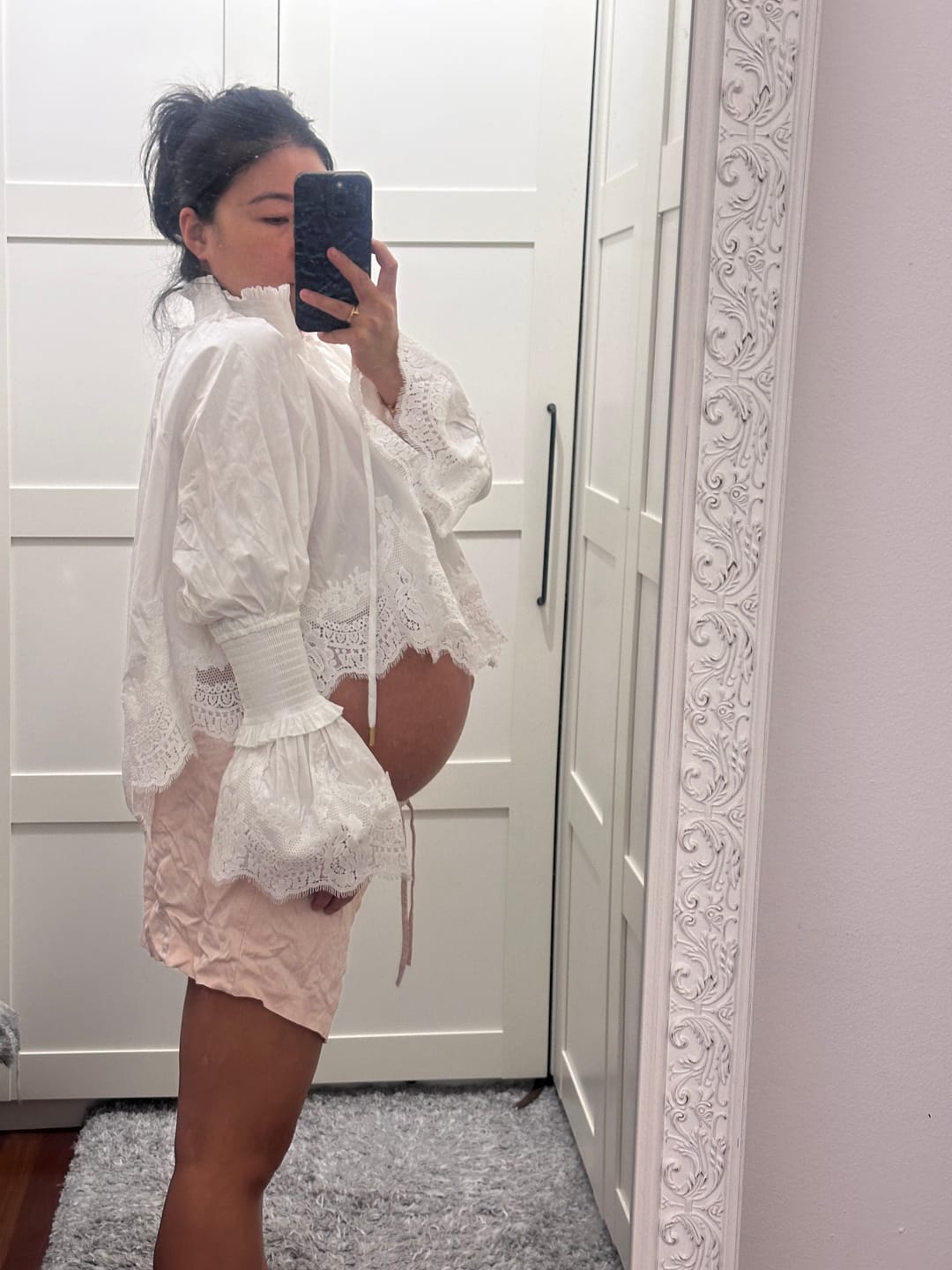 Customer photo review of Annie Embroidery Lace Trim Blouse