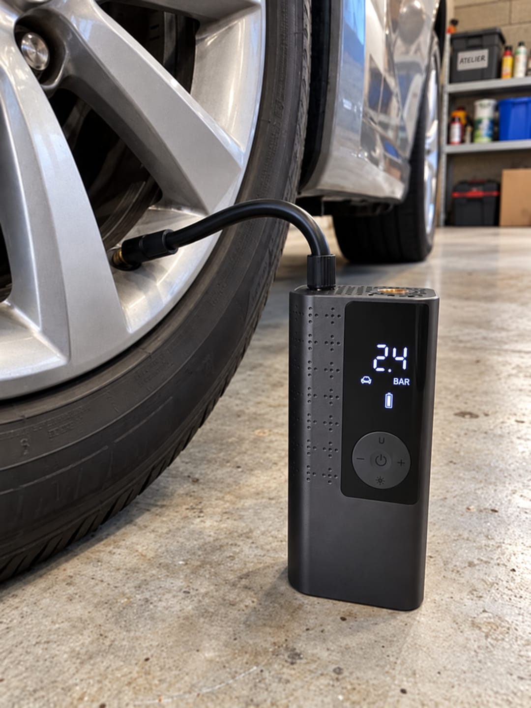 Customer photo review of AirRove Gonfleur de pneu voiture sans fil