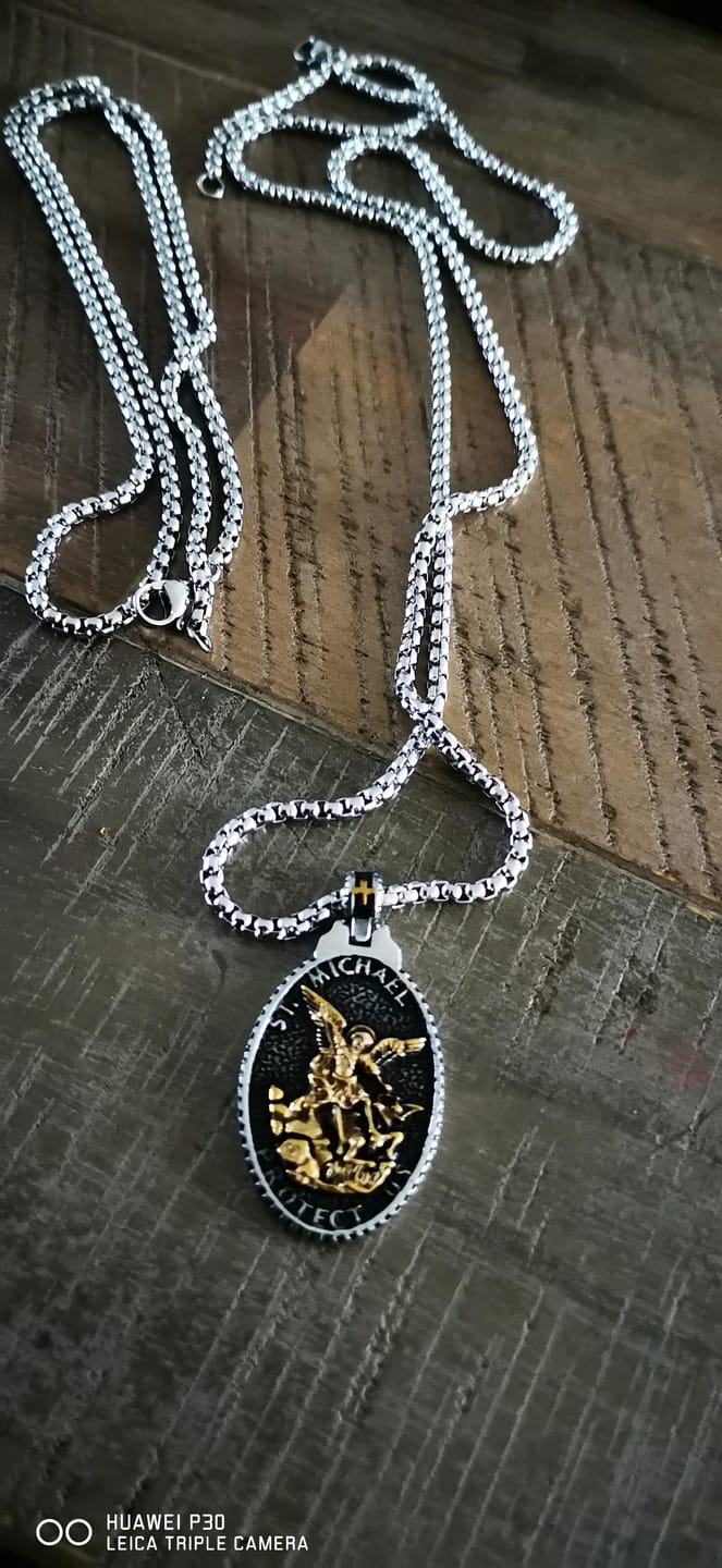 Customer photo review of ST. MICHAELS BADGE.