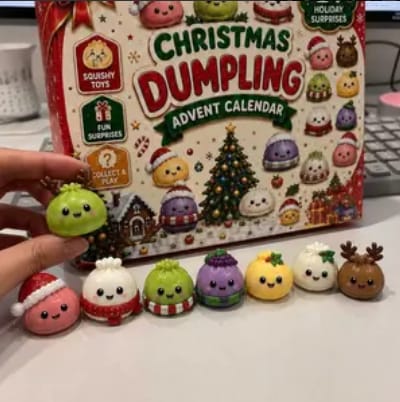 Customer photo review of Christmas Dumpling Squishy Advent Calendar