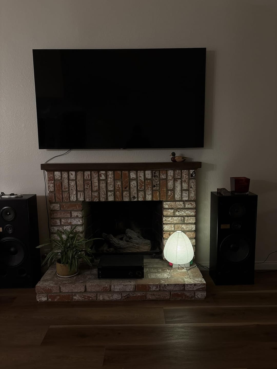Customer photo review of Rice Paper Table Lamp | Japanese Zen Shade on Metal Tripod Base | LED Included, Soft Ambient Bedside Light