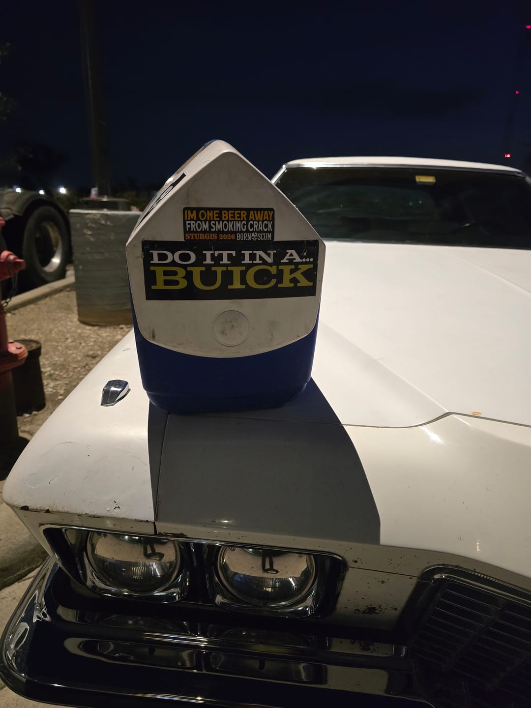 Customer photo review of ONE BEER AWAY STICKER