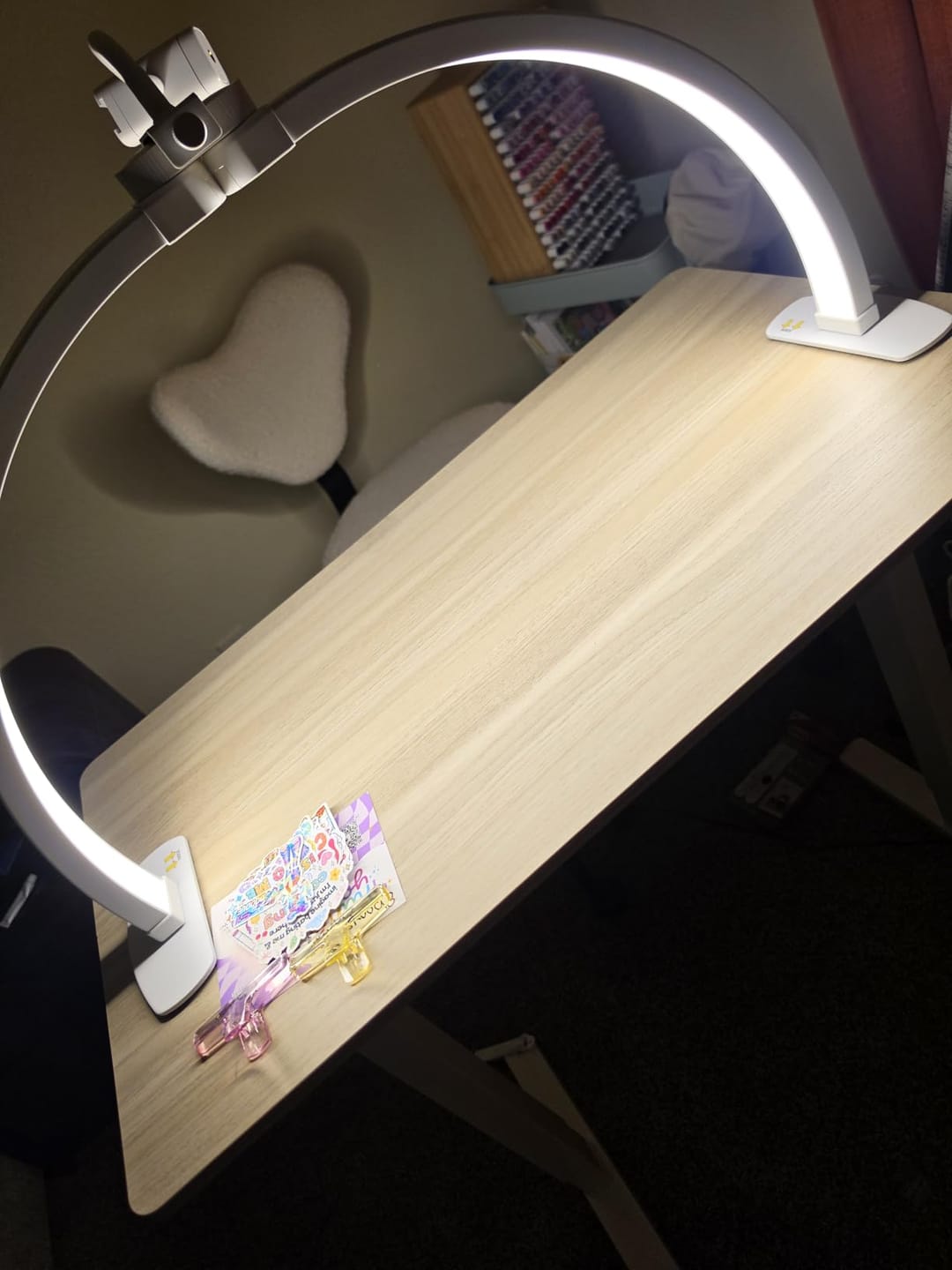 Customer photo review of LED Desk Lamp | Dimmable with Adjustable Color Temperature | 16.5 in Metal, USB Powered, 3 Colors