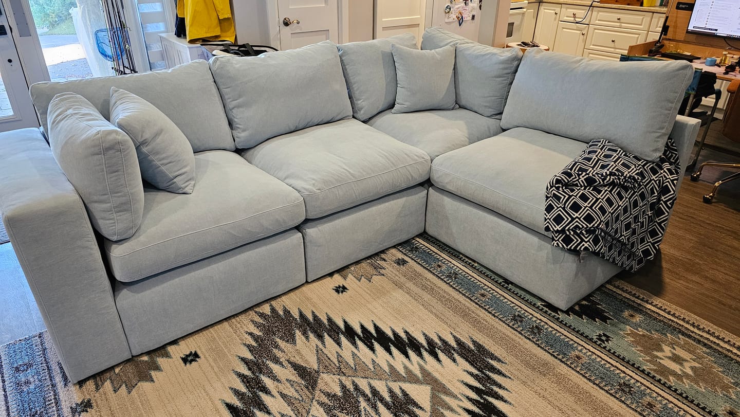Customer photo review of Elite Comfort Sectional