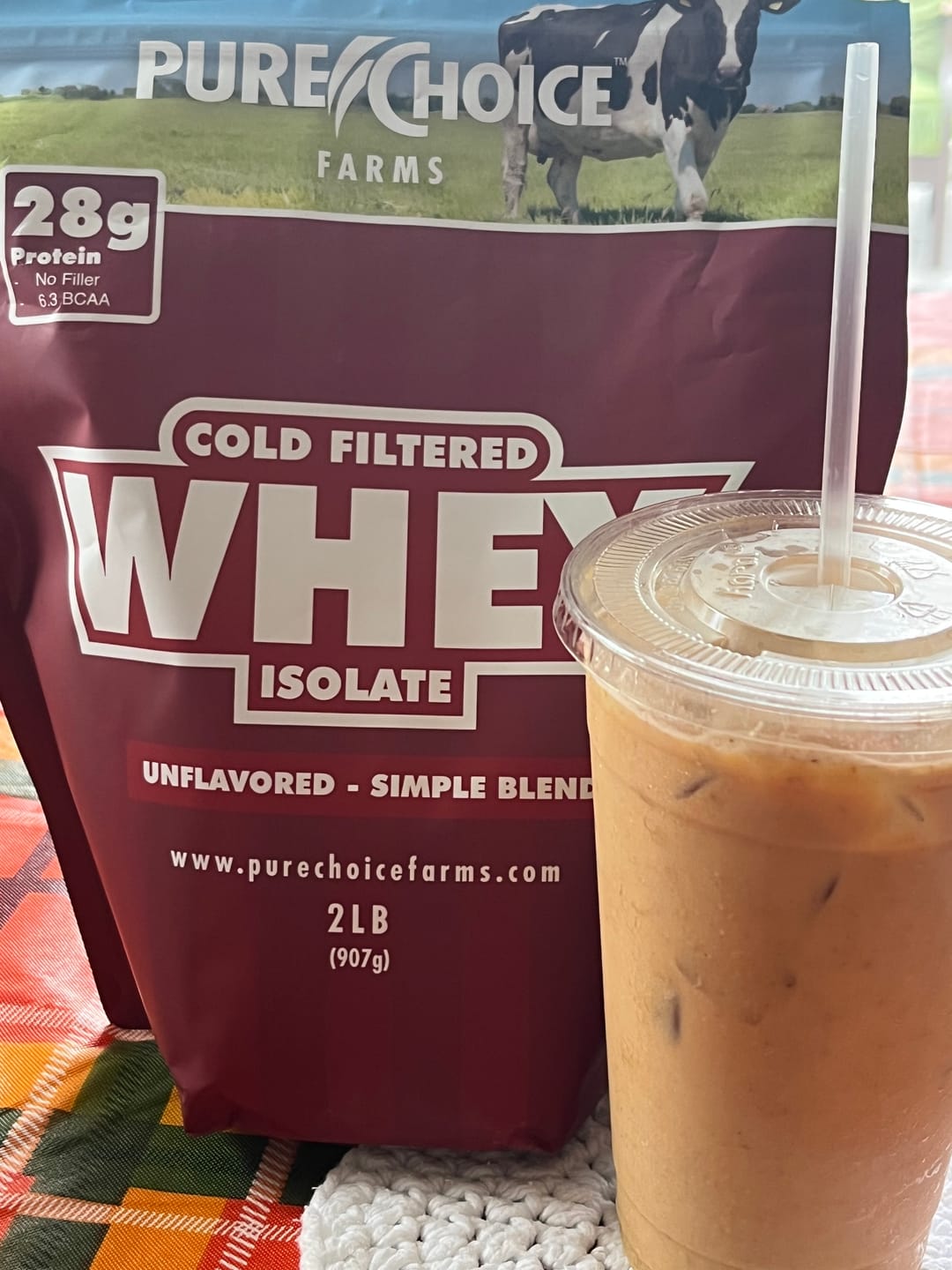 Customer photo review of Whey Protein Isolate Unflavored