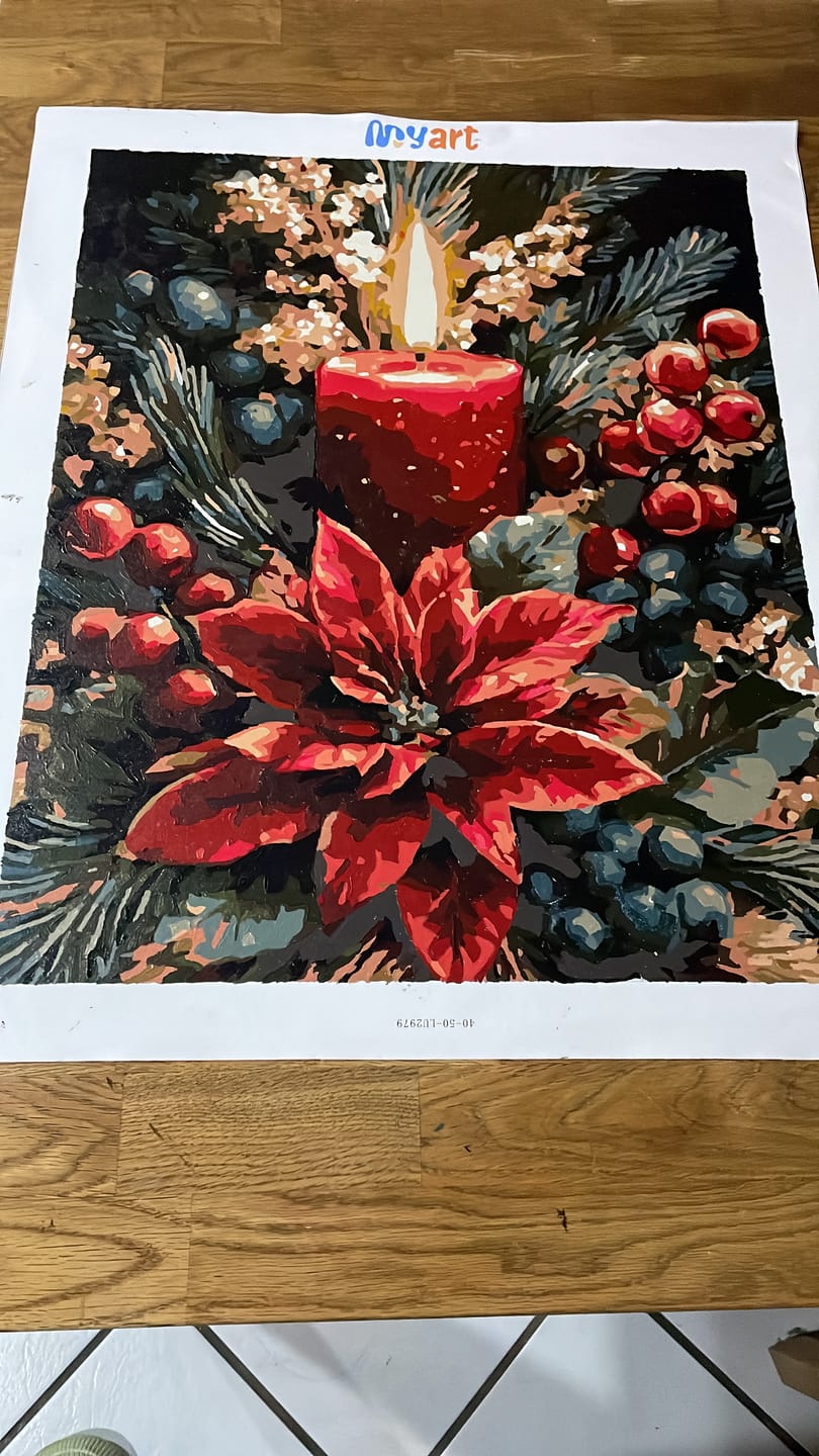 Customer photo review of Poinsettia Candle