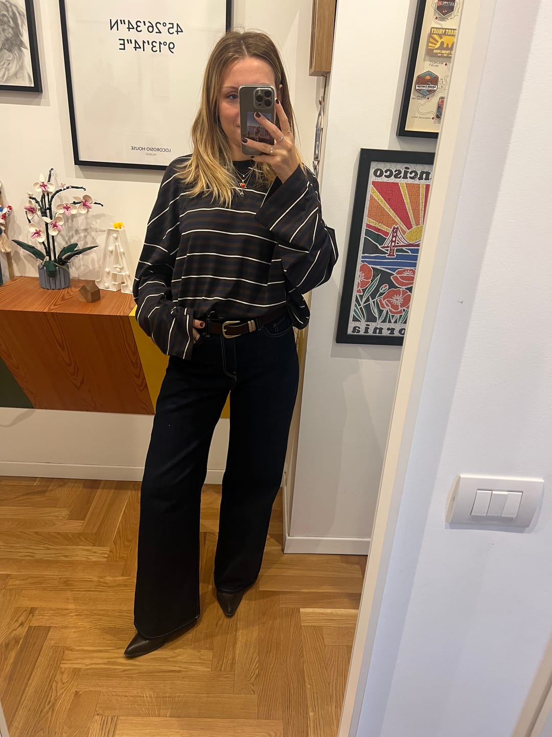 Customer photo review of Maglia stripes lumina cioccolato