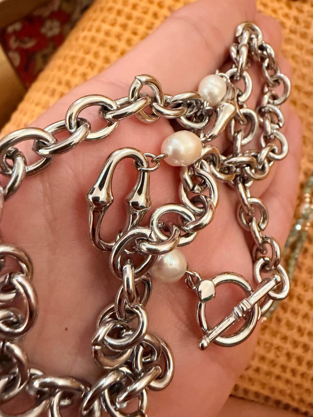 Customer photo review of Golden Shoreline Necklace
