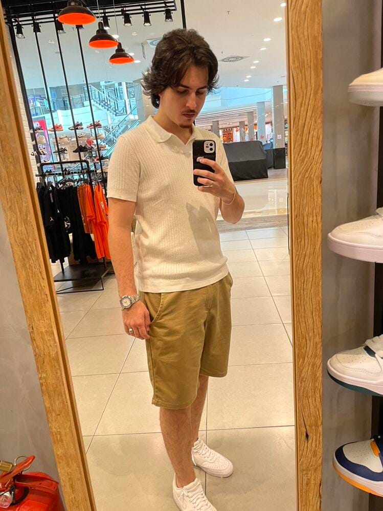 Customer photo review of Men’s Ribbed Polo Shirt