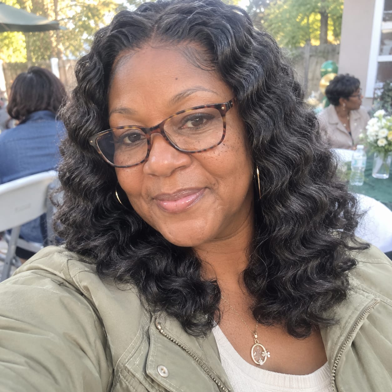 Customer photo review of Luvwin Salt and Pepper Indian Wavy Natural Gray Human Hair Bundle Hair Extensions