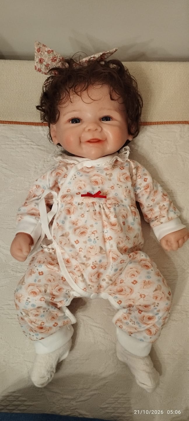Customer photo review of Hallie Lifelike Full Silicone Reborn Baby Doll