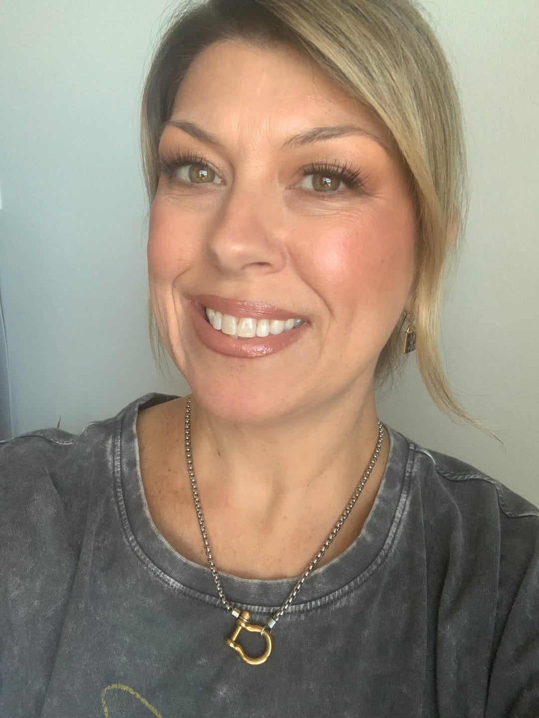 Customer photo review of Pippa Mixed Metals Necklace