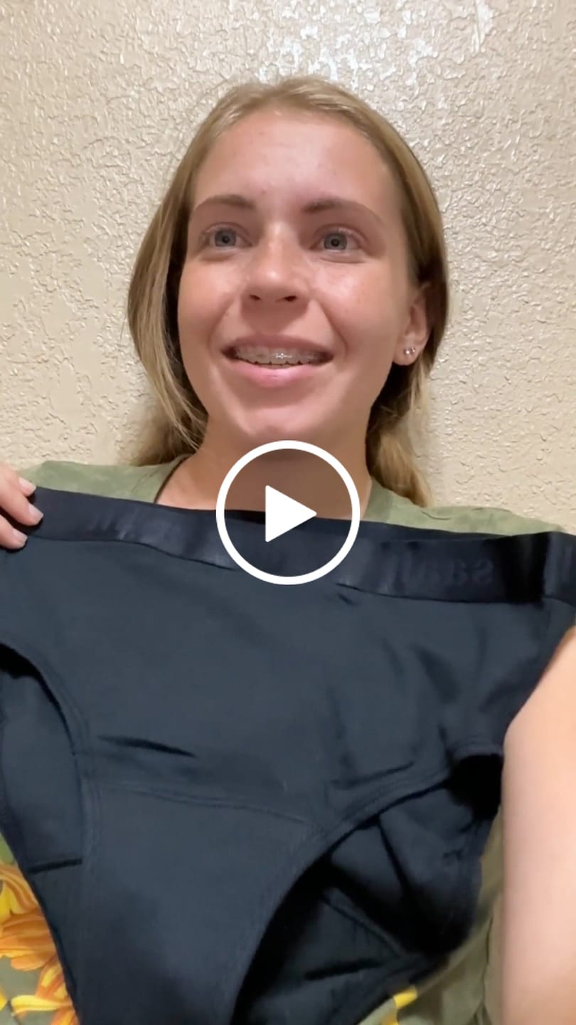 Customer video review of Leakproof Cotton Rib High Rise Brief