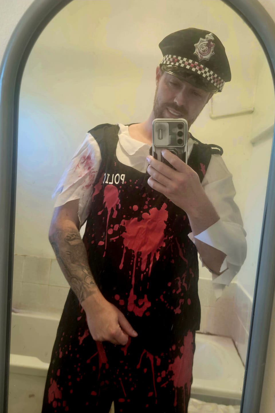 Customer photo review of Zombie Policeman Adult Costume