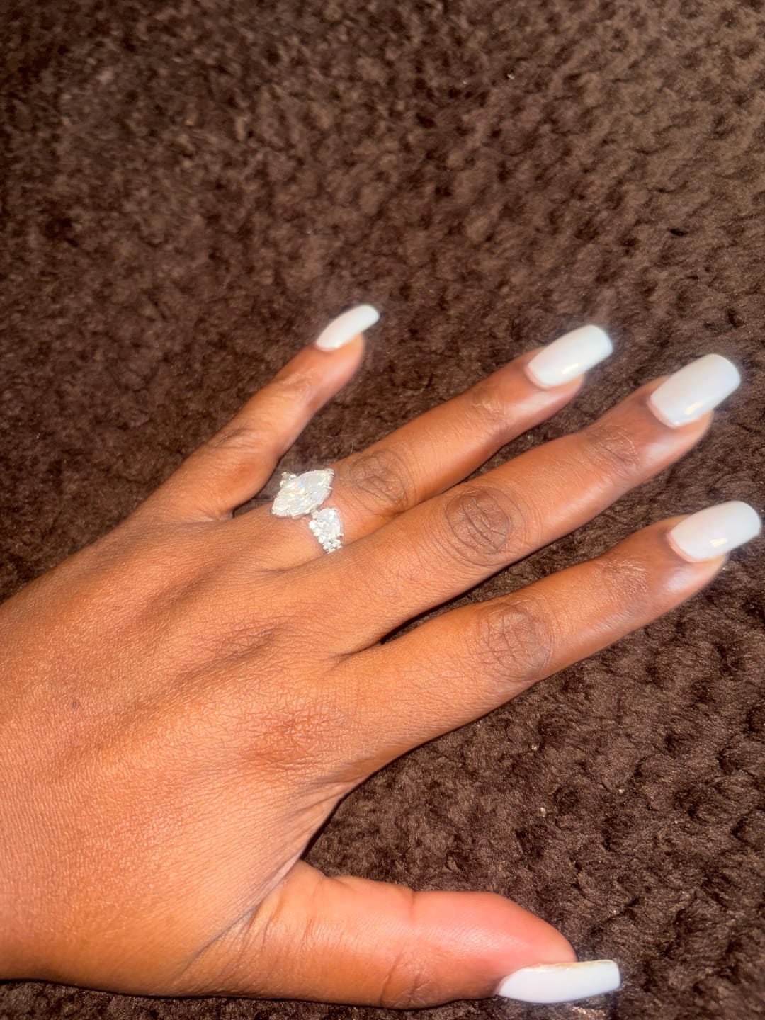 Customer photo review of S925 4.0Ct Marquise Cut Nature-Inspired Daily Wearable Stackable Enhancer Ring Set In Sterling Silver