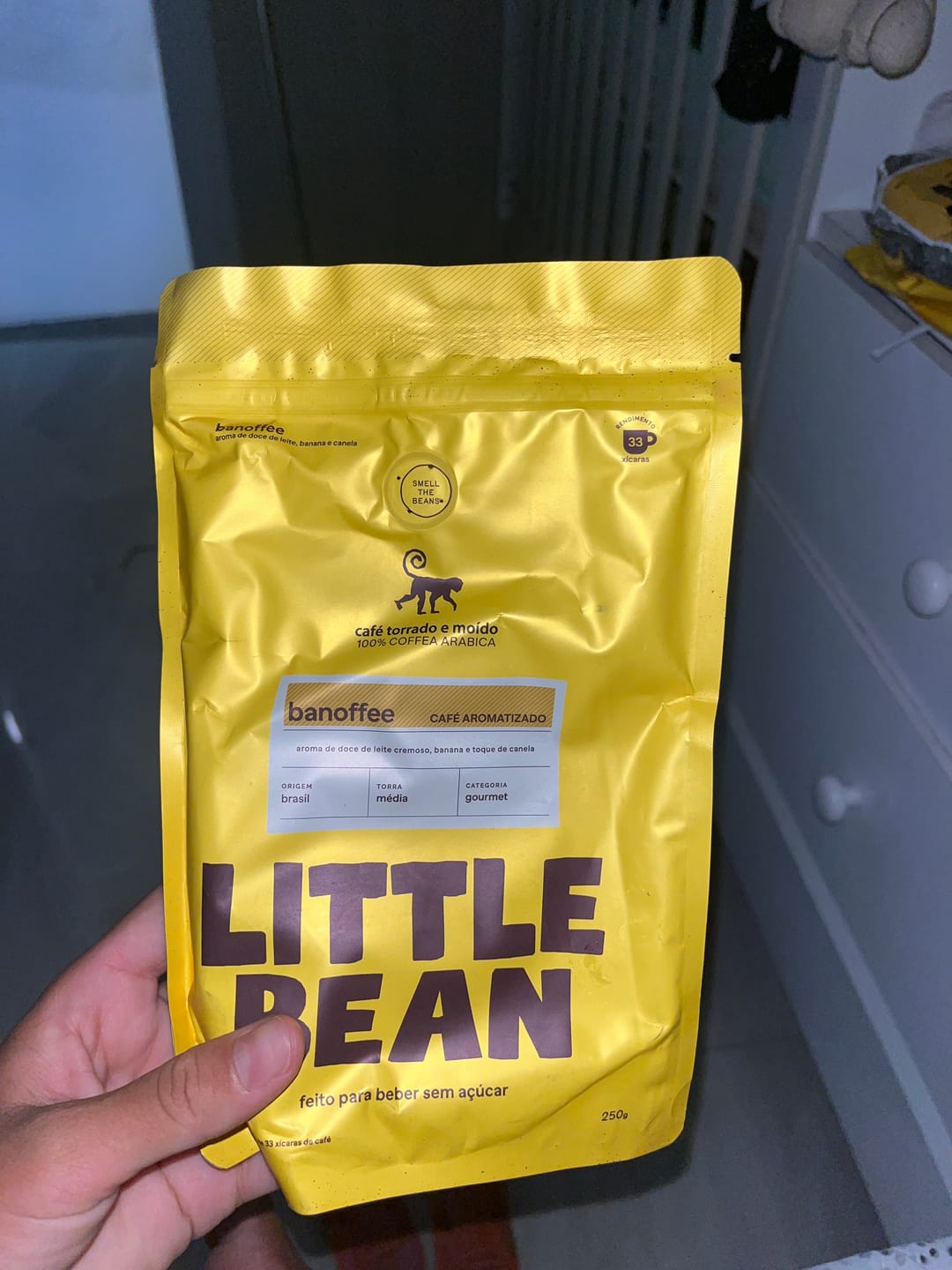 Customer photo review of Little Bean Aromatizado Banoffee 250g