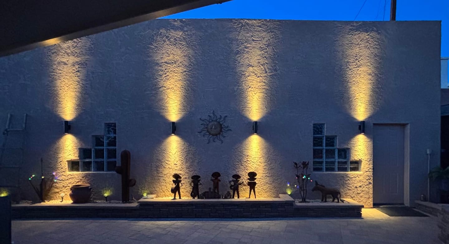 Customer photo review of Up Down Wall Light | Aluminum COB LED, 6W to 36W in 5 Sizes | IP65 Waterproof, Round or Square, 2 Tones