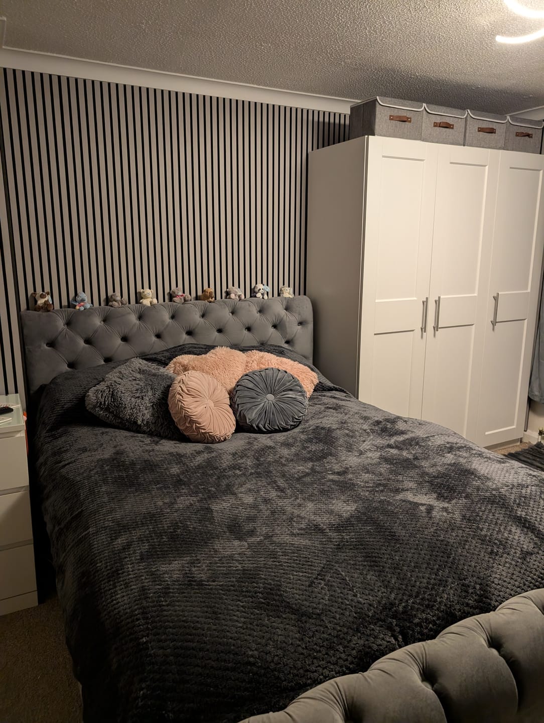 Customer photo review of Acoustic Slat Wall Panels Wooden Decorative Wall Panels Grey Oak Premium 2.4m x 0.6m