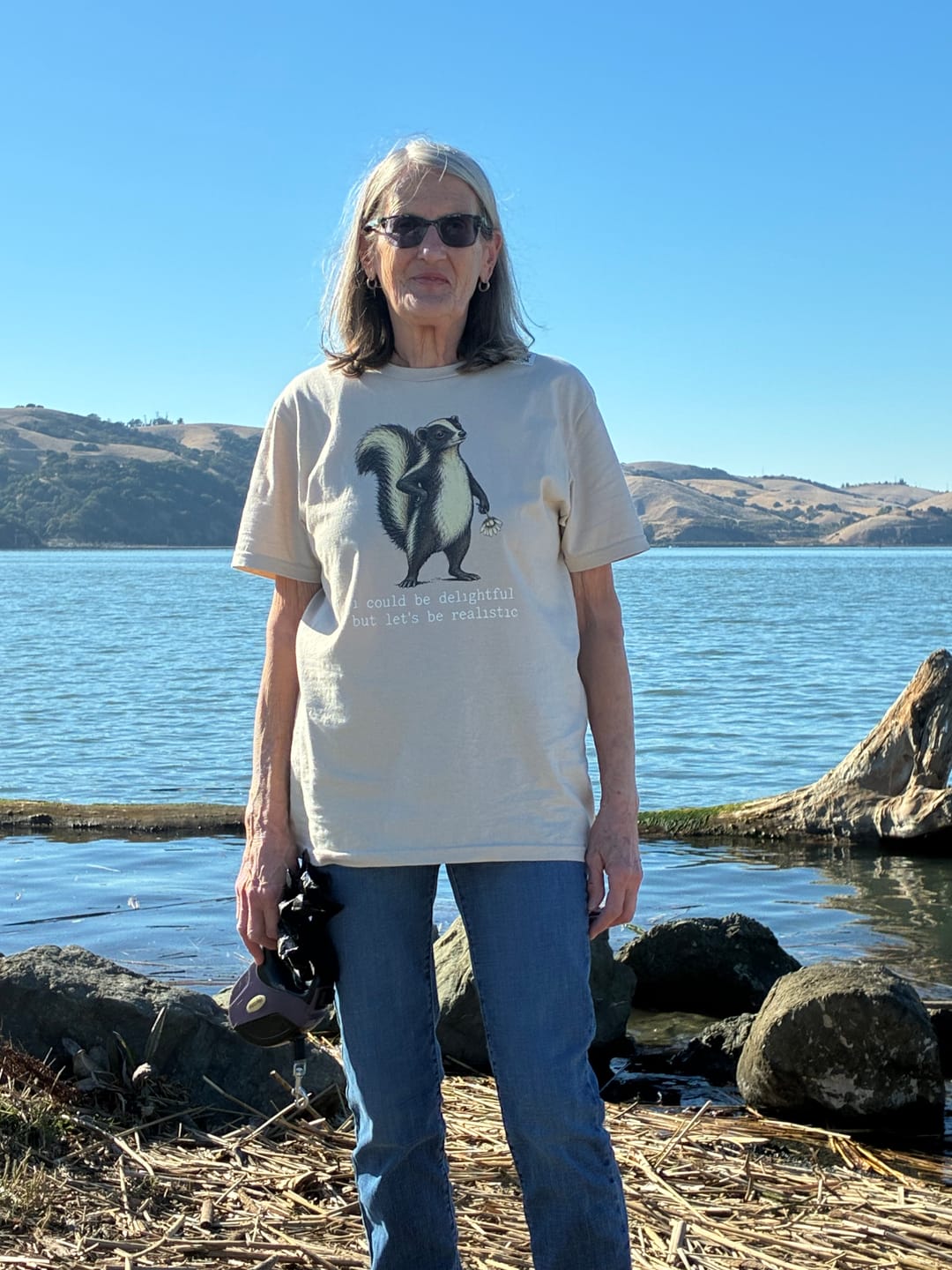 Customer photo review of I Could Be Delightful But Let's Be Realistic T-Shirt