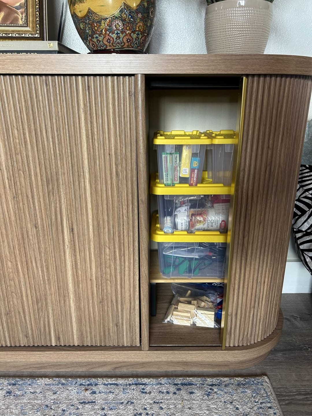 Customer photo review of Turin 67" Modern Oval Tambour Door Sideboard Cabinet
