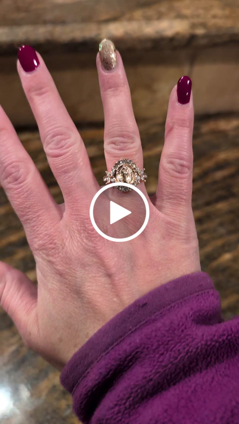 Customer video review of FREE Today: Elegant Virgin Mary Emblem Ring: Sacred Detail for Daily Devotion