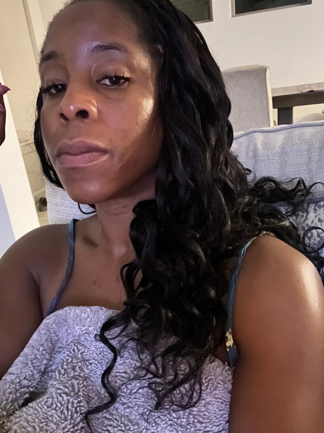 Customer photo review of Loose Wave Human Crochet Hair for Low Maintenance Miracle Knots