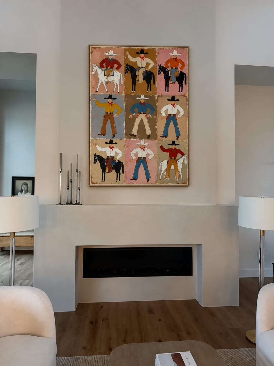 Customer photo review of Frontier Nine-Western Cowboy Grid Painting